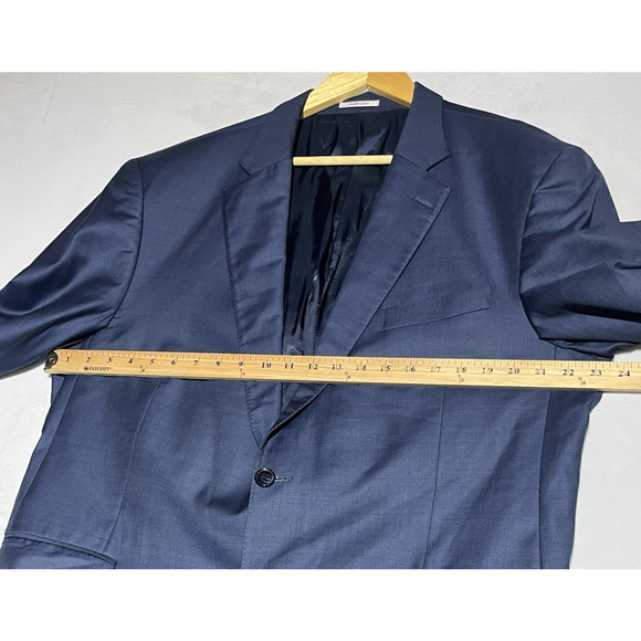 Peter Millar 46T Mens Blue Wool Suit Jacket Blazer Sport Coat Canada 2 Button - Picture 10 of 16
